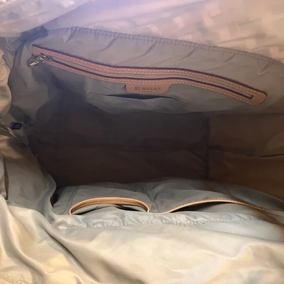 MZ Wallace Nylon Quilted Medium Metro Tote Bag - Taupe - Picture 10 of 11